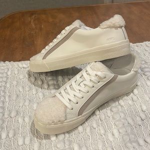Madewell Sidewalk low-top sneakers in Sherpa leather and suede.  Never worn!!